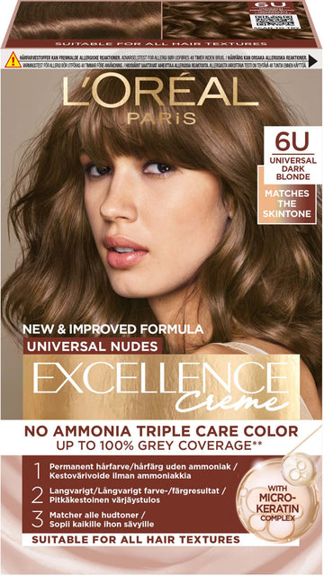 Loreal ParisExcellence Creme Universal Nudes 6U Universal Dark Blonde