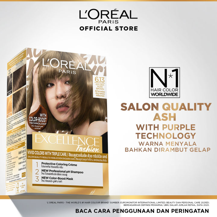 L'Oreal Excellence Fashion Hair Color 6.13 Golden Node Brown