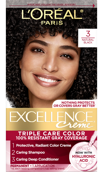 L'Oréal Paris Excellence Creme Permanent Hair Color 3 Natural Black