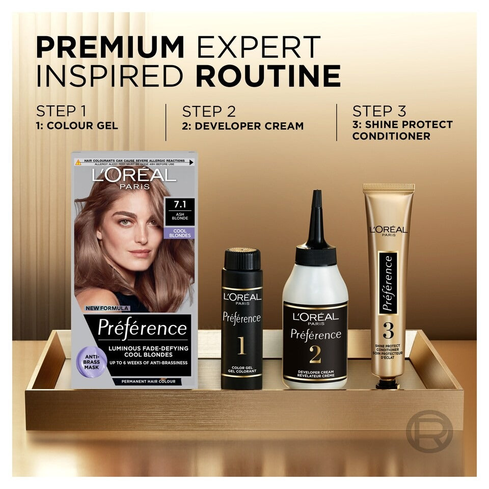 Loreal Paris Preference 7.1 Ash Blonde permanent hair color