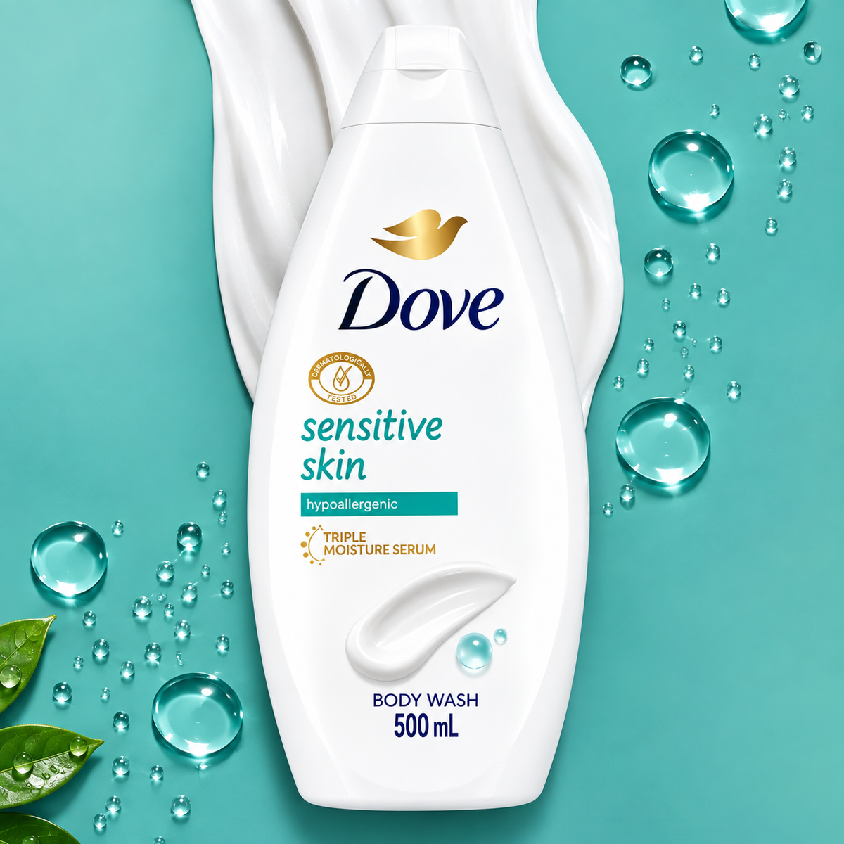 Dove Sensitive Skin Hypoallergenic Body Wash 500ml