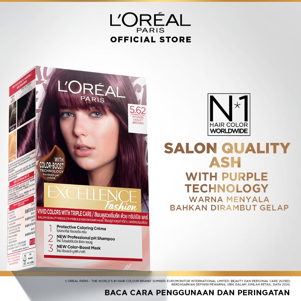 Loreal Excellence Creme Hair Color-5.62 Intense Violet Brown