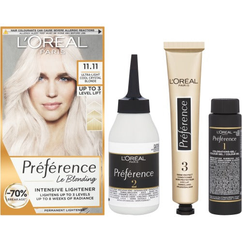 Loreal Preference 11.11 Ultra Light Cool Crystal Blonde Hair Dye