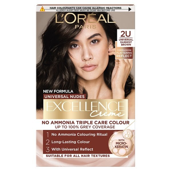 L'Oreal Excellence No Ammonia Triple Care Colour - 2U Universal Darkest Brown