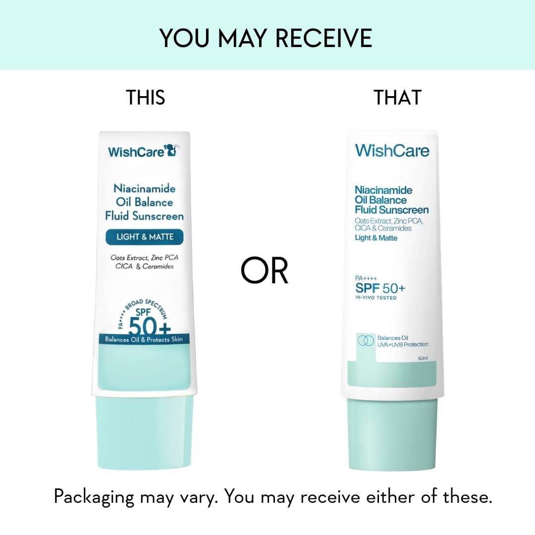 WishCare Niacinamide Oil Balance Fluid Sunscreen | SPF50 PA++++