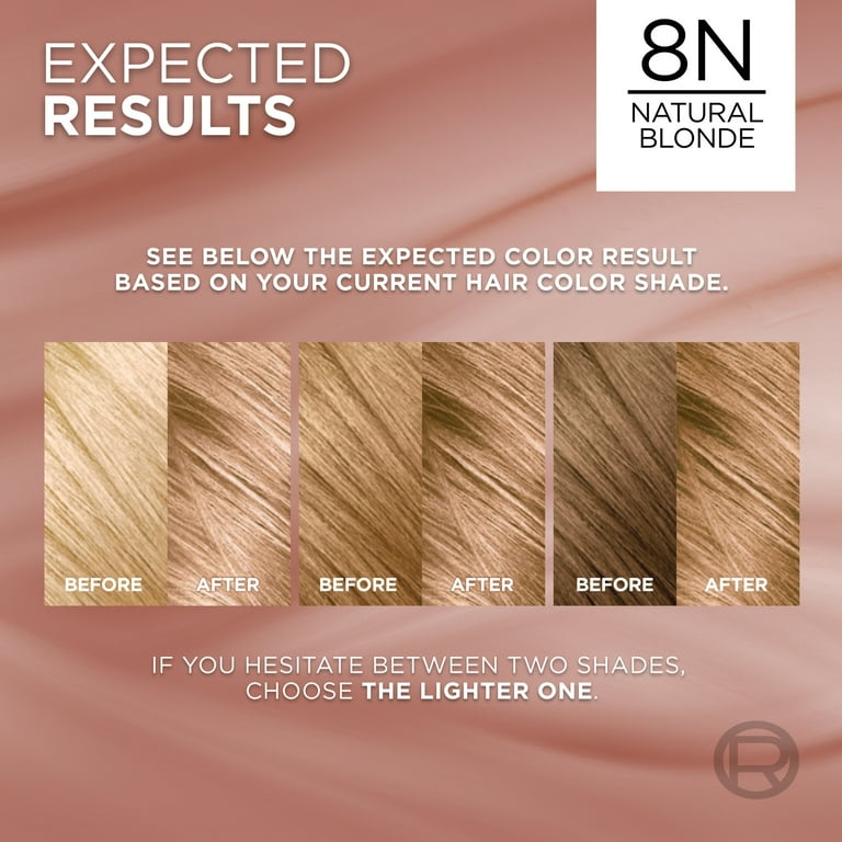 L'Oreal Paris Excellence Age Perfect Layered Tone Flattering Color, 8N Medium Natural Blonde