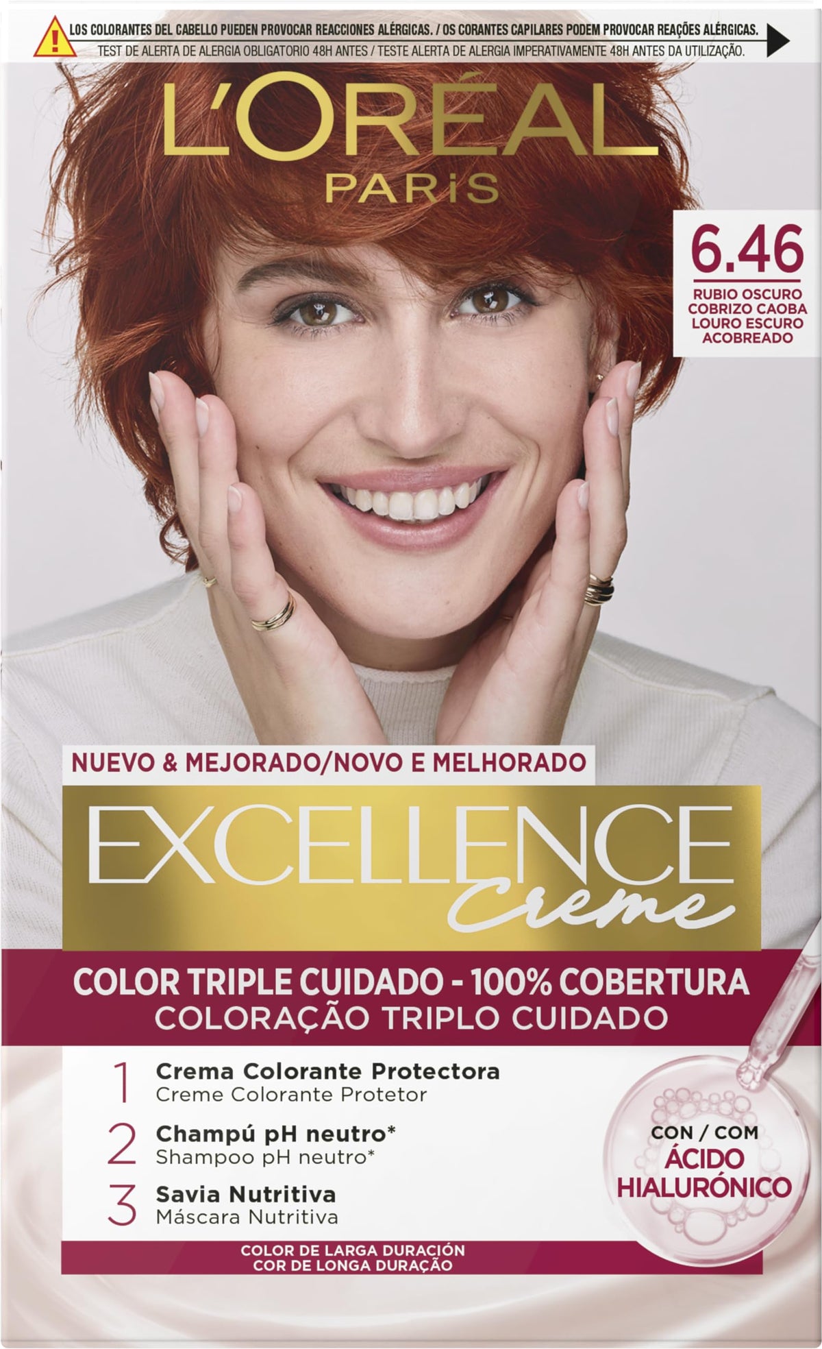 L'Oreal Paris Excellence Creme Hair Dye 6.46 Red Copper