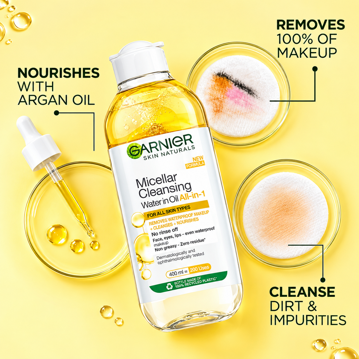 Garnier Skin Active All-in-1 Micellar Cleansing Water in Oil 400ml