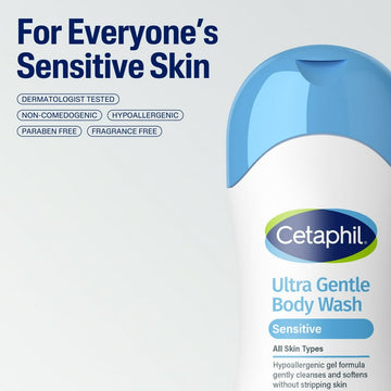 Cetaphil Ultra Gentle Body Wash Sensitive 500ml (All Skin Type)