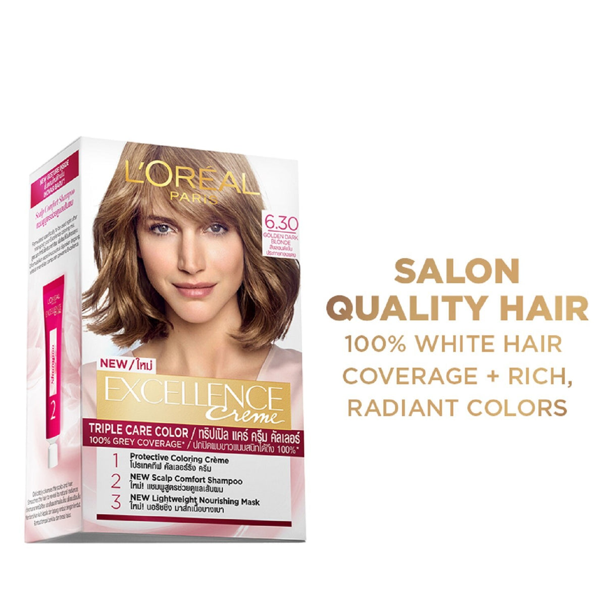 Loreal Paris Excellence Hair Color 6.30 Golden Dark Blonde