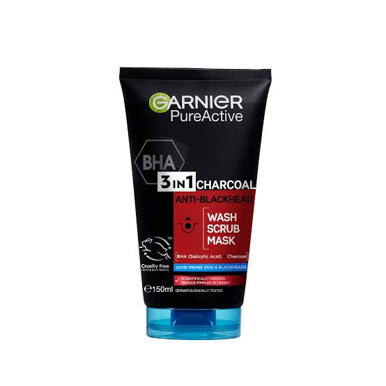Garnier Pure Active Intensive Acne Prone Charcoal 3 in 1 Wash (Australia) 150ml