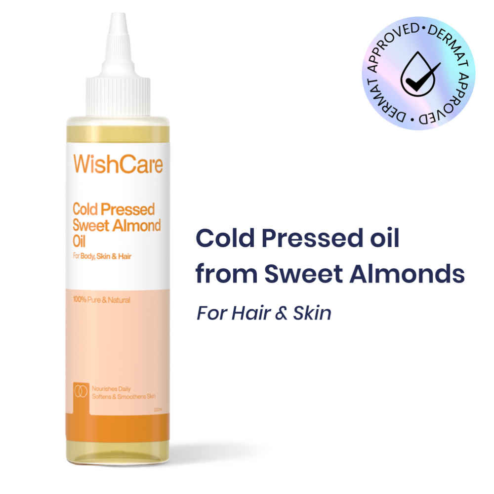 WishCare Cold Pressed Sweet Almond Oil - 200ml