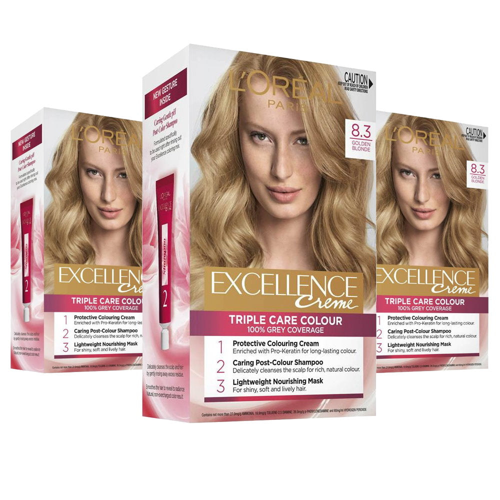 L’Oreal Paris Excellence Crème 8.3 Natural Golden Blonde Hair Dye