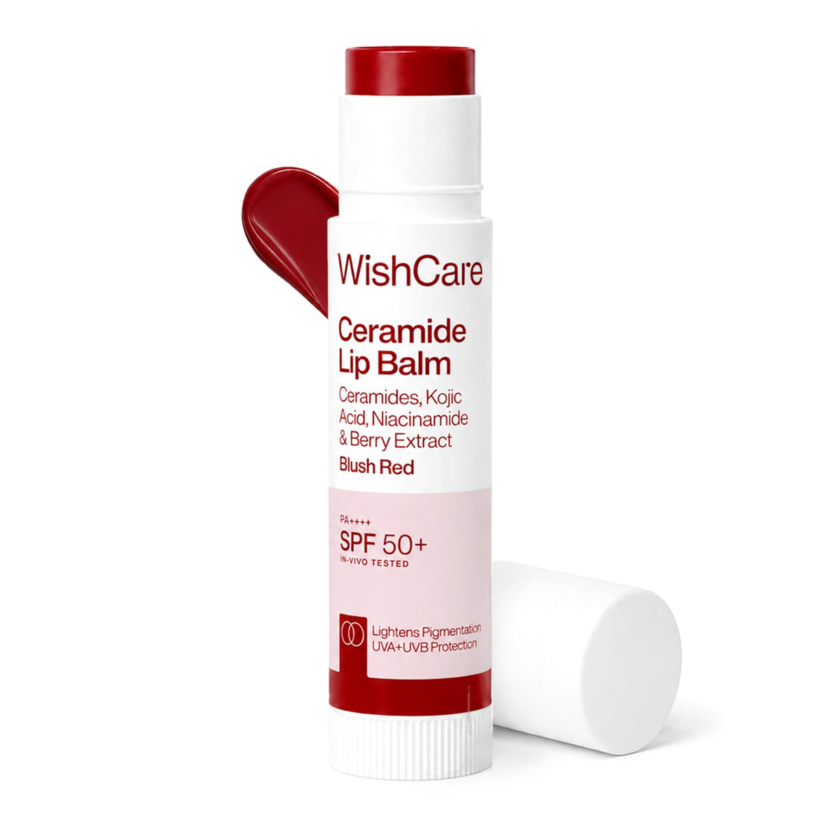 WishCare Ceramide Lip Balm with SPF 50 PA++++ (Blush Red)