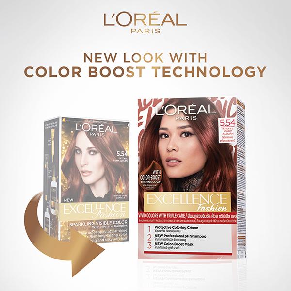 Loreal Paris Excellence Fashion Hair Color 5.54 Intense Warm Auburn