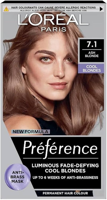 Loreal Paris Preference 7.1 Ash Blonde permanent hair color