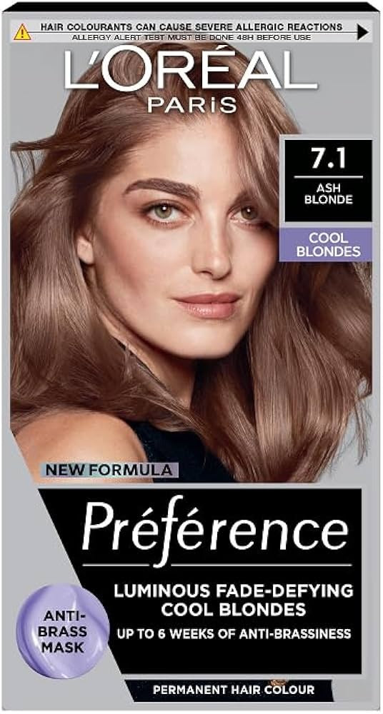Loreal Paris Preference 7.1 Ash Blonde permanent hair color