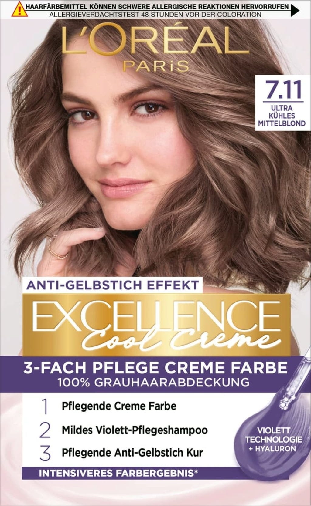 L'oreal Paris Excellence Cool Creme 7.11 Ultra Ash Blonde
