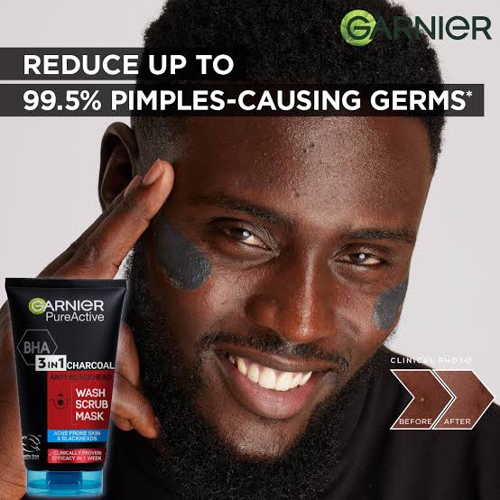 Garnier Pure Active Intensive Acne Prone Charcoal 3 in 1 Wash (Australia) 150ml