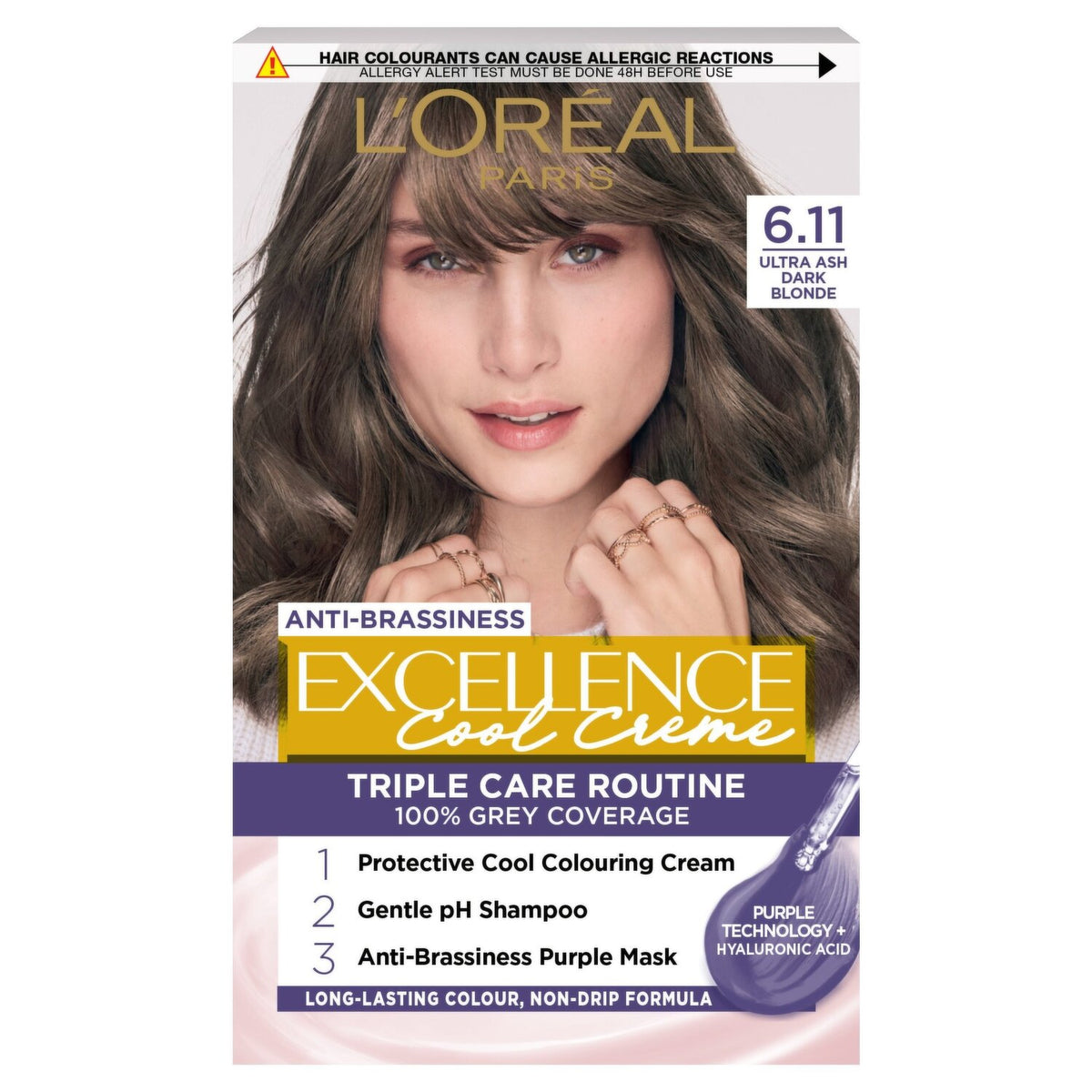 L'Oreal Paris Exellence Hair Colour Creme 6.11 Ultra Ash Dark Blonde