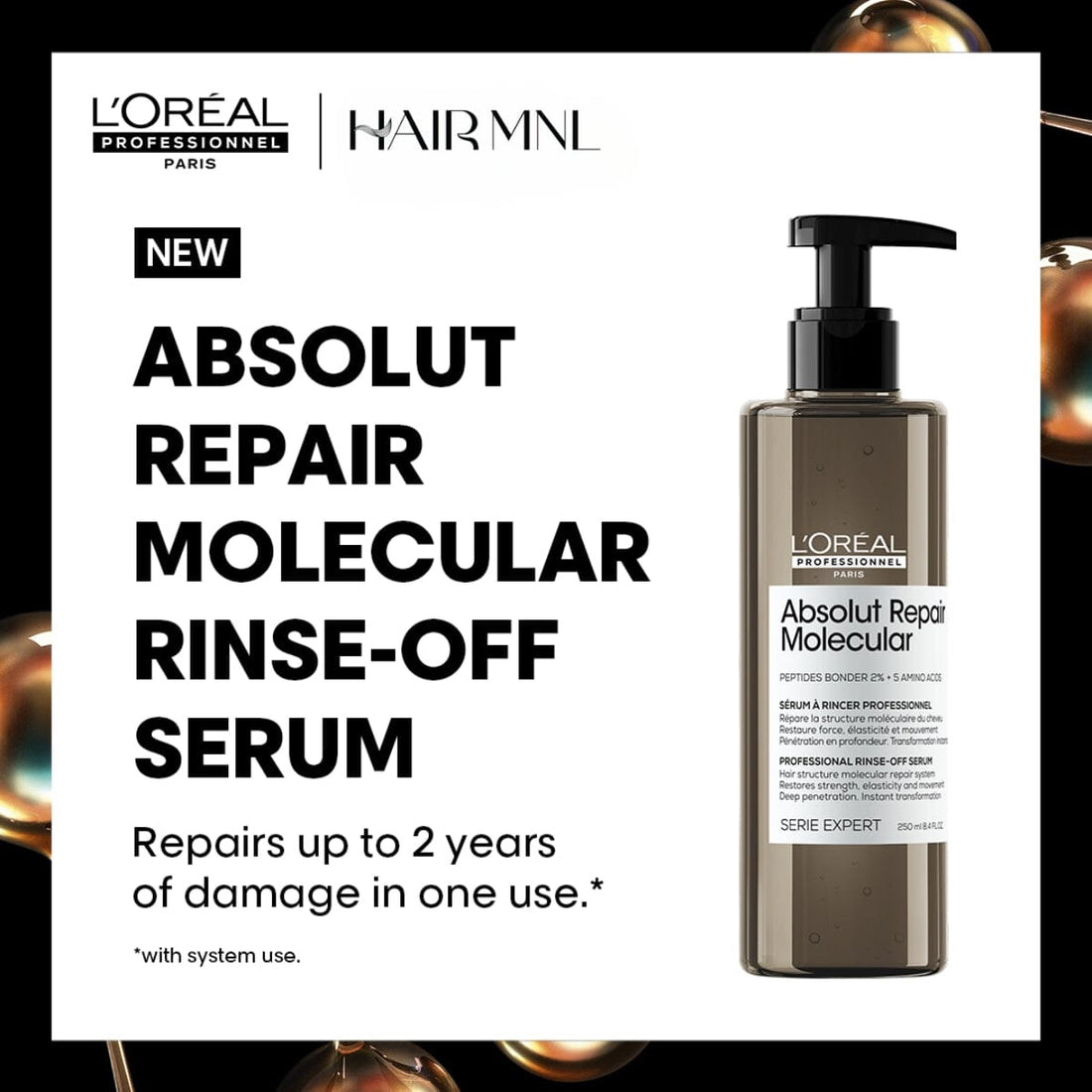 L'Oreal Professionnel Absolut Repair Molecular Rinse-Off Serum 250ml