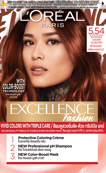 Loreal Paris Excellence Fashion Hair Color 5.54 Intense Warm Auburn