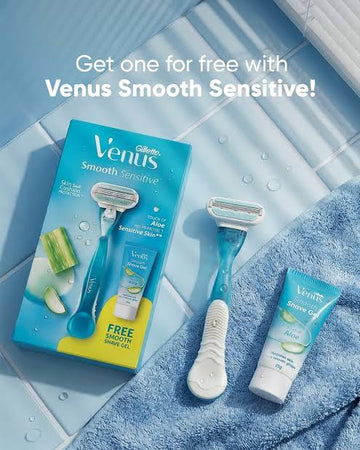 Gillette Venus Smooth Sensitive Aloe Extracts Razor + Gel for Women