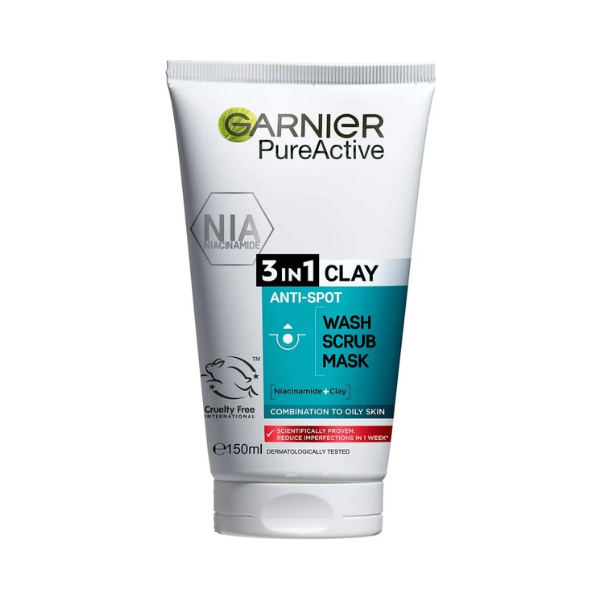 Garnier Pure Active 3 in 1 Wash Scrub Mask 150ml