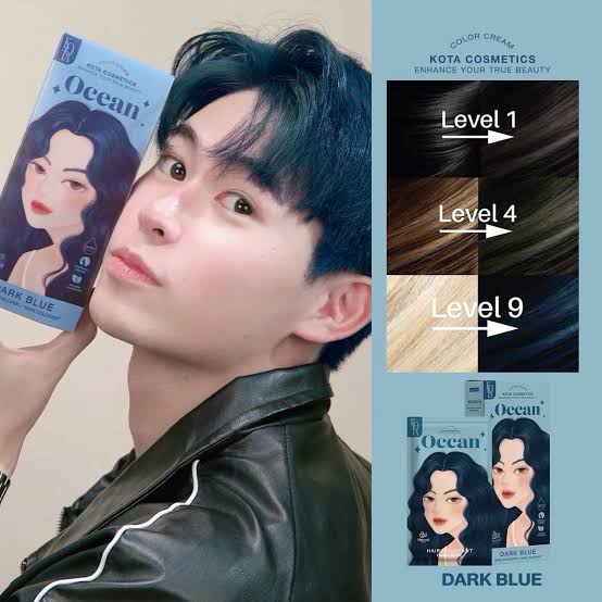 Kota Color Cream Hair Color Organic Dark Blue 100ml (Ocean)