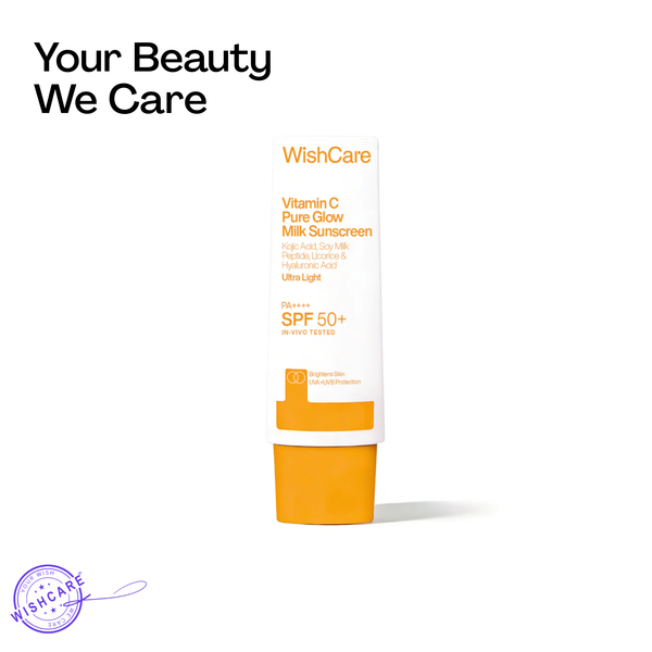 Wishcare Vitamin C Pure Glow Milk Sunscreen Ultra Light SPF 50+ PA++++ 50ml