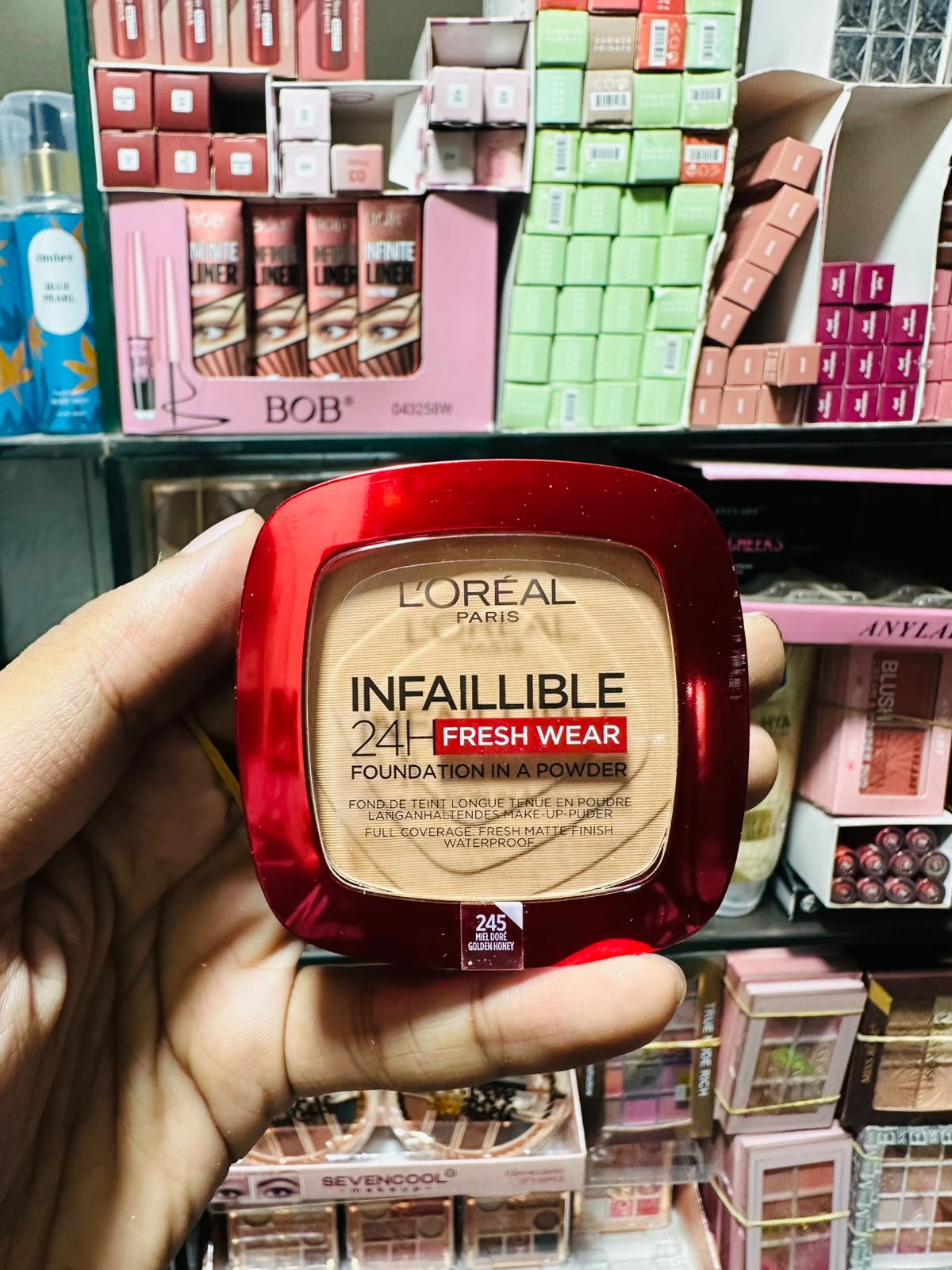 L'Oreal ParisInfallible 24H Fresh Wear Foundation in A Powder, 245 Golden Honey, 9gm