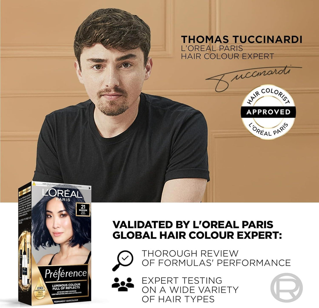Loreal Hair Color Preference - 21 Bangkok Blue Black