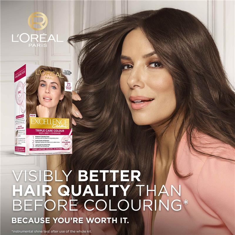 LOreal Excellence Creme 7.1 Popielaty Blond Ash Bolonde