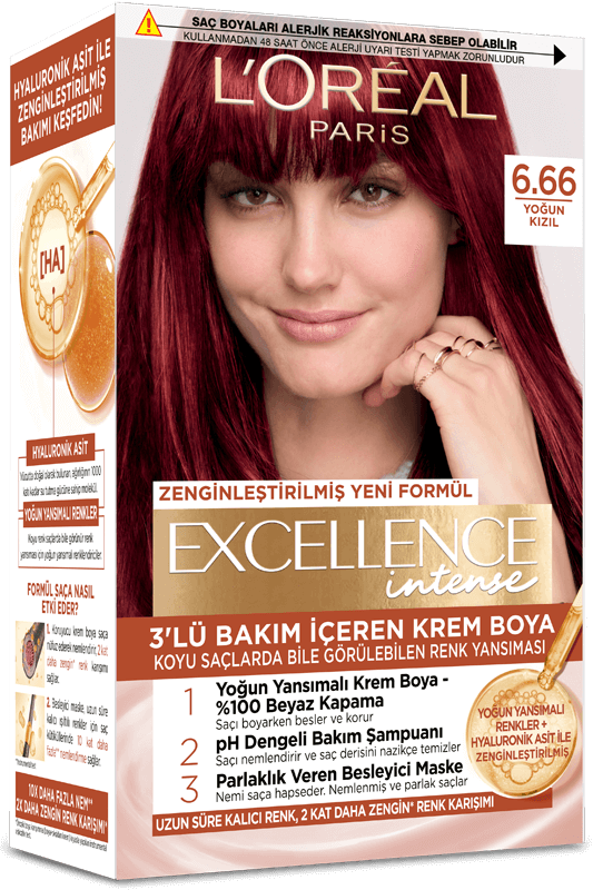 L'Oreal Hair Colour, Excellence Creme, Νο 6.66 Intense Red (48 ml)