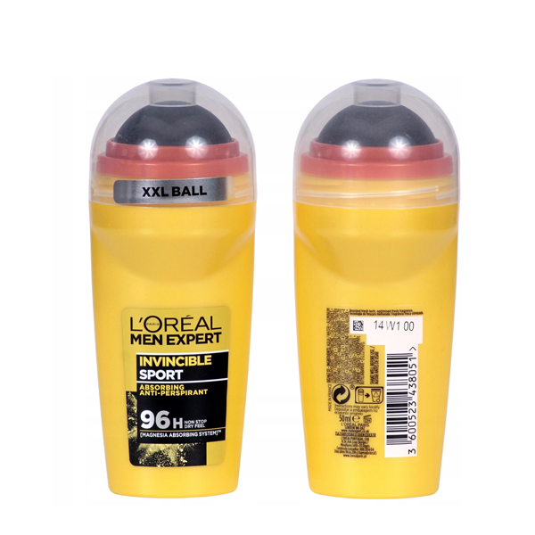 L’Oreal Men Expert Invincible Sport Absorbing 96h Roll On Anti Perspirant Deodorant 50ml (UK)