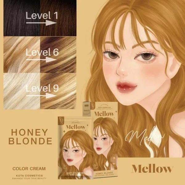 Kota Cosmetics Hair Color Mellow 100+100ml - Honey Blonde