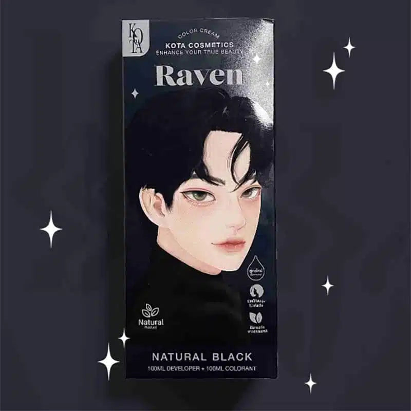Kota Cosmetics Hair Color Cream Raven 100+100ml - Natural Black