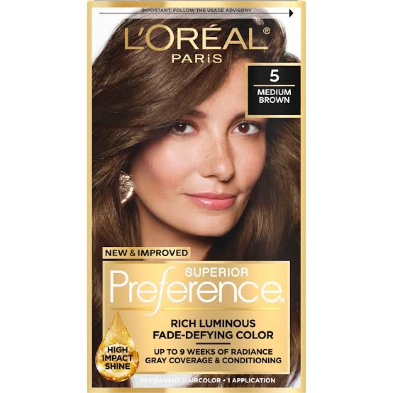 L'Oreal Paris Superior Preference Permanent Hair Color 5 Medium Brown