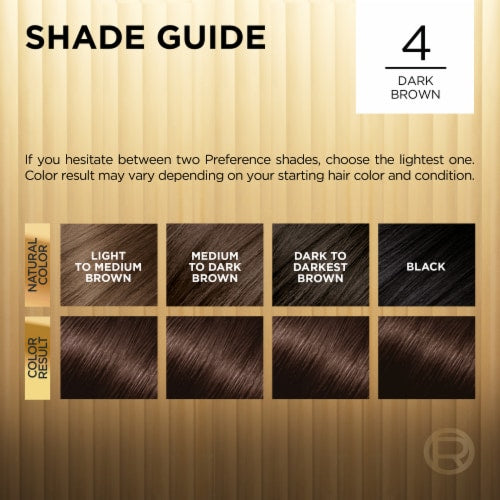 L'Oréal Paris Superior Preference Permanent Hair Color, 4 Dark Brown