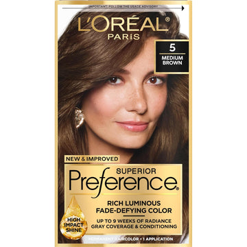 L'Oreal Paris Superior Preference Permanent Hair Color 5 Medium Brown