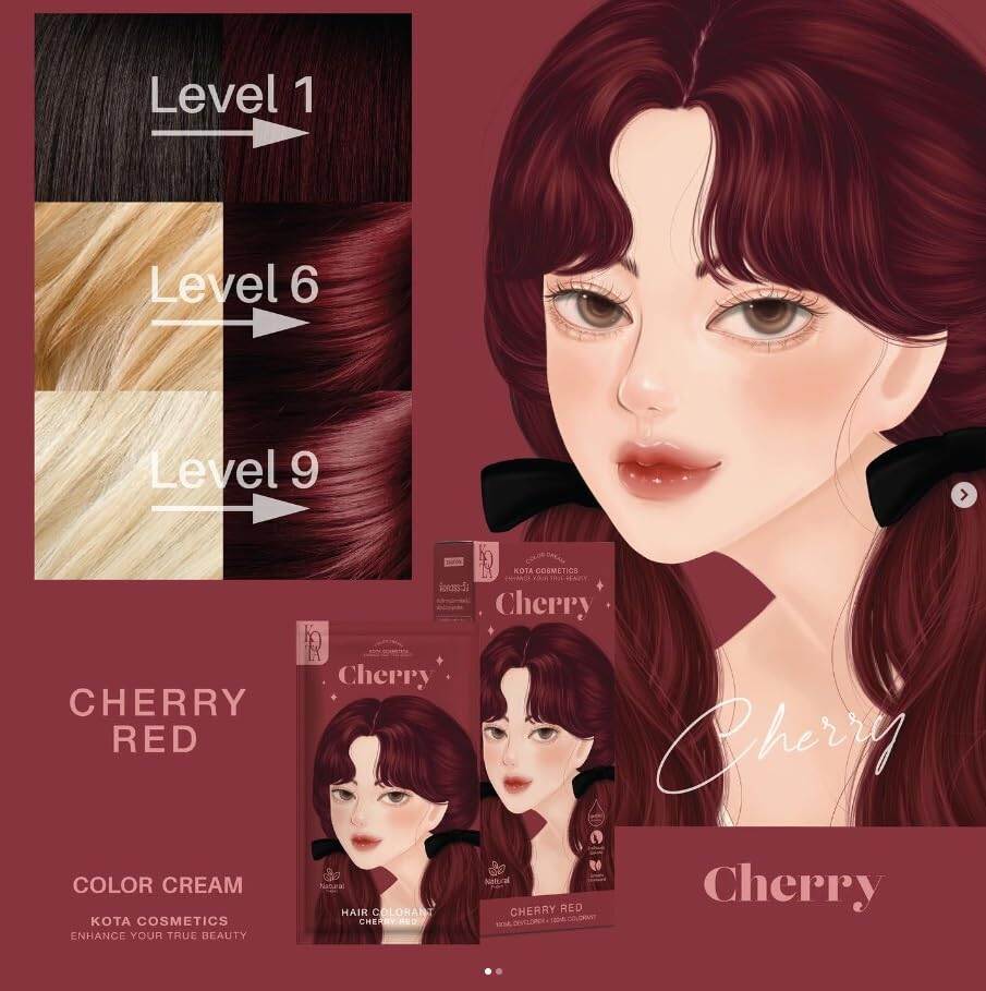 Kota Cosmetics Cherry Hair Color 100+100ml - Cherry Red