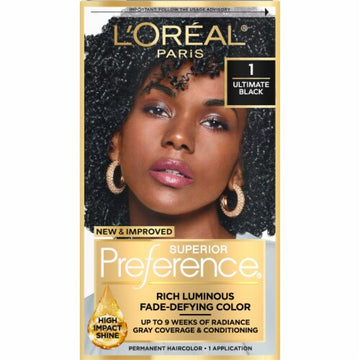 L'Oreal Paris Superior Preference Permanent Hair Color 1 Ultimate Black