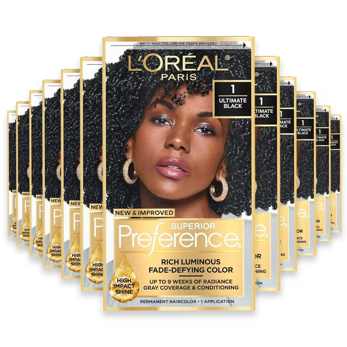 L'Oreal Paris Superior Preference Permanent Hair Color 1 Ultimate Black